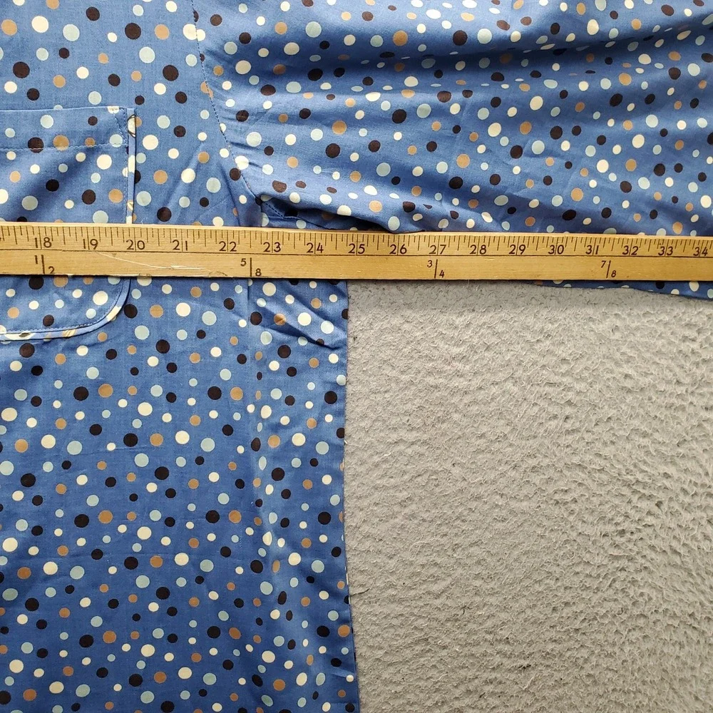 Lot of 2 Adonna Pajama Top Womens Plus 1X Multi Polka Dot Sleepwear Button Front
